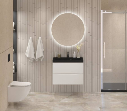 Тумба с раковиной подвесная BelBagno MARINO 60 Bianco Lucido, раковина белая Тумба с раковиной подвесная BelBagno MARINO 60 Bianco Lucido, раковина белая