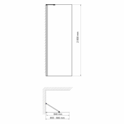 Aller 10H07-RP90 Fixed Душевая перегородка Wasserkraft