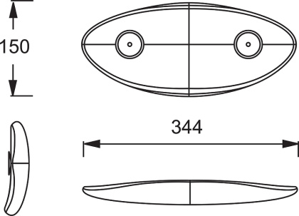 Подголовник для ванны Jacob Delafon Odeon up черный, шт