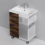 База под раковину напольная с 2 ящиками, 81х60х40,8 см, коричневая, M90FSX0602HF