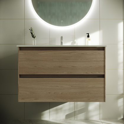 Тумба подвесная SANCOS Cento 790х450х500, c двумя ящиками оснащенными доводчиками,карпатская ель, арт. CN80KE Тумба подвесная SANCOS Cento 790х450х500, c двумя ящиками оснащенными доводчиками,карпатская ель, арт. CN80KE