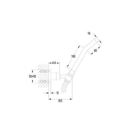 Душевой гарнитур точечный OMNIRES IGUACU-PCR (хром)