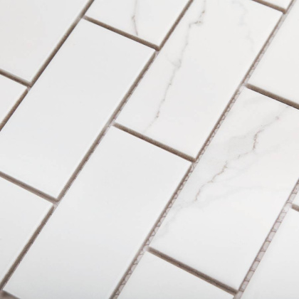 Керамическая мозаика, Brick Carrara Matt 45х95, Brick & Metro Керамическая мозаика, Brick Carrara Matt 45х95, Brick & Metro