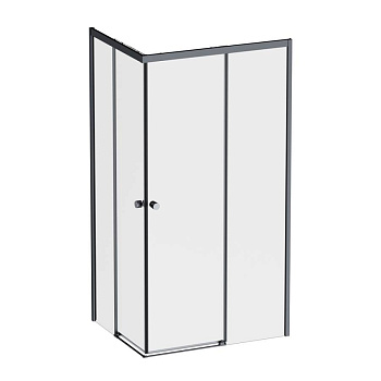 W94G-403-10080-BТ Душевое ограждение X-Joy Square Slide 100х80, Черный, прозрачное