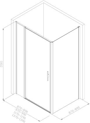 Душевой уголок Allen Brau Priority 140x90 3.31034.00 + 3.31043.00 хром Душевой уголок Allen Brau Priority 140x90 3.31034.00 + 3.31043.00 хром