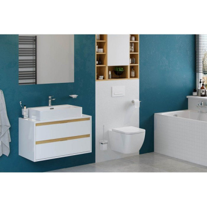 Шкаф подвесной с дверцей EXCELLENT Tuto 40 см (белый/дуб) левый Шкаф подвесной с дверцей EXCELLENT Tuto 40 см (белый/дуб) левый