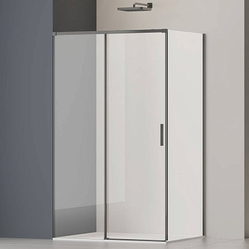 Душевой уголок Soft 2 VSR-3SO28010CLGM, 1000*800, вороненая сталь, стекло прозрачное