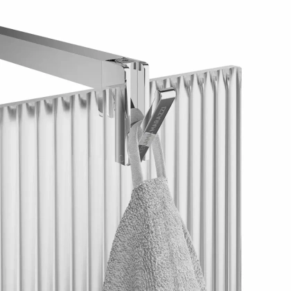 Душевая перегородка CRISTALLO с рифленым стеклом, 100х210, хром Душевая перегородка CRISTALLO с рифленым стеклом, 100х210, хром