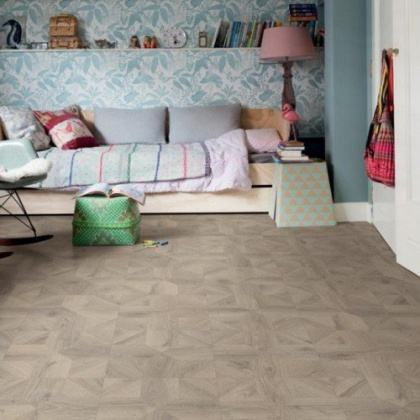 Ламинат Quick-step Impressive Patterns IPA4141 Дуб серый тёплый брашированный (8мм/32кл/1,901м2), м2