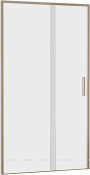 Душевая дверь Aquanet Pleasure Evo 110 AE65-N110-GBT профиль золото-никель браш, прозрачное стекло