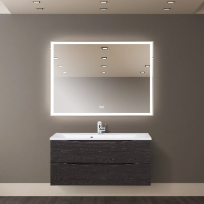 Тумба с раковиной подвесная BelBagno MARINO 110 Rovere Moro, раковина белая Тумба с раковиной подвесная BelBagno MARINO 110 Rovere Moro, раковина белая