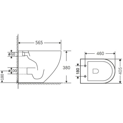 Приставной унитаз Orange