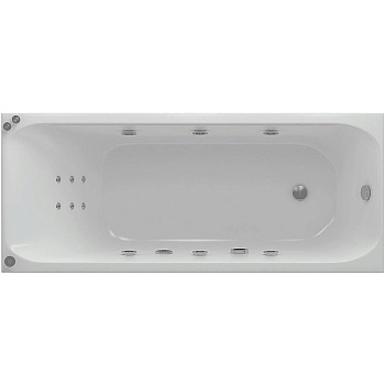 Ванна Альфа 170 гидромасс.ПН с фр.экр. (слив слева)