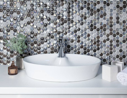 Стеклянная мозаика FOREST MIX, Hexagon