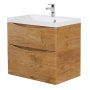Тумба с раковиной подвесная BelBagno MARINO-H60 60 Rovere Moro, раковина белая Тумба с раковиной подвесная BelBagno MARINO-H60 60 Rovere Moro, раковина белая