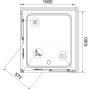 Душевой уголок RGW Classic CL-34B 100х100 32093400-14 профиль Черный стекло прозрачное