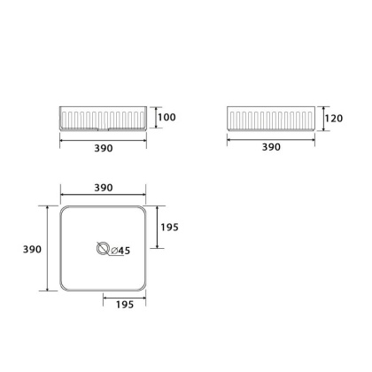Умывальник накладной, квадратный Point Деметра 40, PN43121