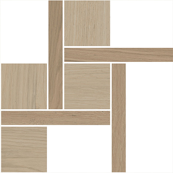 Декор Альберони 1 мозаичный бежевый матовый обрезной 27,5x27,5x0,9