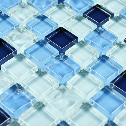 Мозаика стеклянная Blue Drops (чип 8*15*15) 300*300, м2 Мозаика стеклянная Blue Drops (чип 8*15*15) 300*300, м2