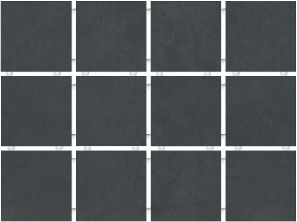 Амальфи черный матовый из 12 частей 9,8x9,8x0,7