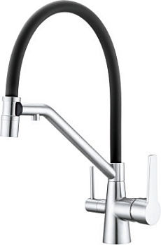 Смеситель Raglo для кухни со съемным гибким изливом, с магнитным фиксатором излива, с подключением фильтра питьевой воды R80.62