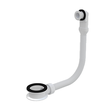 Слив-перелив для умывальника, белый