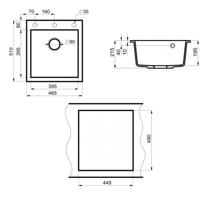 Мойка кухонная Point Моко 47 PN3006BG, светло-бежевый