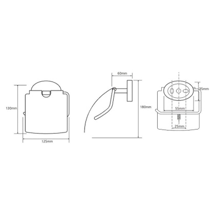 Держатель туалетной бумаги с крышкой