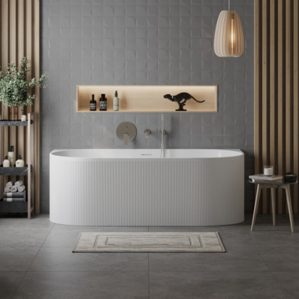 Акриловая ванна BELBAGNO BB412-1700-800-MATT, пристенная, белая матовая Акриловая ванна BELBAGNO BB412-1700-800-MATT, пристенная, белая матовая