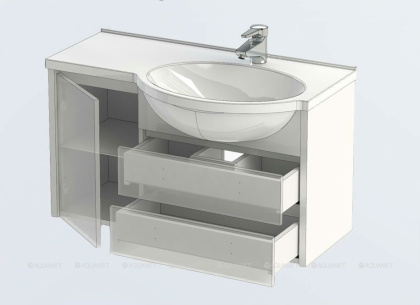 Раковина для тумбы Aquanet Лайн 90 R marmite pernilla