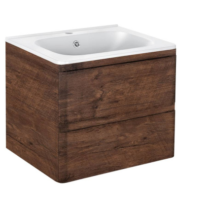 База под раковину Vico 600 подвесная, 2 выкатных ящика soft close, R.Wood