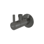 Угловой вентиль с фильтром 1/2"×3/8", круглый, GUN METAL-глянец