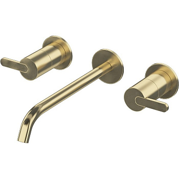 LEAF-BLI3L-SR Смеситель для раковины встраиваемый на три отверстия, исполнение Sunrise