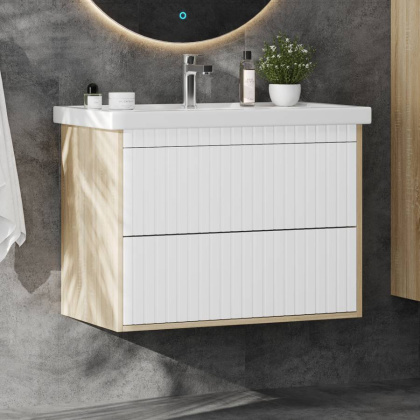 Тумба Onika Дайлер 80 подвесная графит/дуб сонома (ум. Фостер 80)