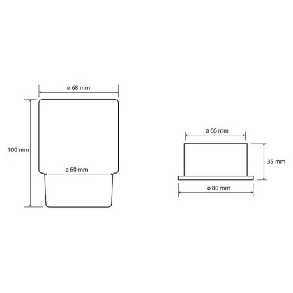 Держатель зубных щеток, матовое стекло