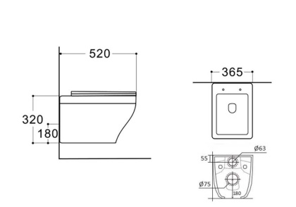 Подвесной унитаз Акватек Амадео AQ1163-00