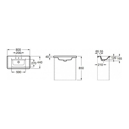 Раковина Roca Gap Unik 80