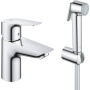 Смеситель Grohe BauEdge 23757001 для раковины с гигиеническим душем, хром