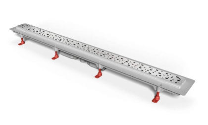 Душевой лоток 65 см Creto Quadro CRE-650 QN-Down с решеткой, хром