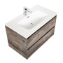 Тумба с раковиной подвесная BelBagno KRAFT 80 Rovere Nebrasca Nature, раковина белая Тумба с раковиной подвесная BelBagno KRAFT 80 Rovere Nebrasca Nature, раковина белая