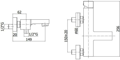 Смеситель для ванны с душем Paffoni Elle EL022CR