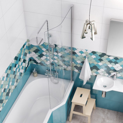 Шторка для ванны EXCELLENT Be Spot 75 см (хром) правая Шторка для ванны EXCELLENT Be Spot 75 см (хром) правая