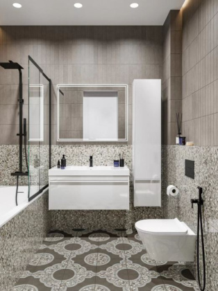 Керамогранит  ID141 Toscana серый (30см*30см*9мм) (6шт/0,54м2) Не обрезной, шт