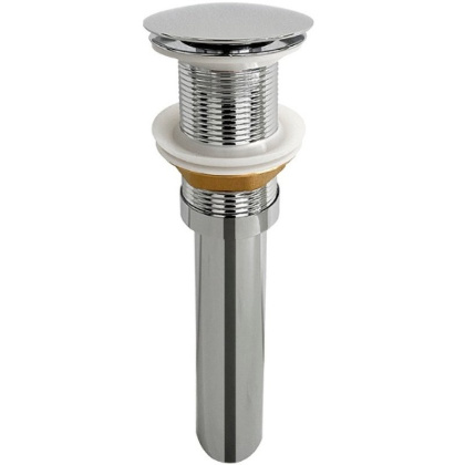 Донный клапан без перелива с хромированной накладкой с системой "Click-Clack"