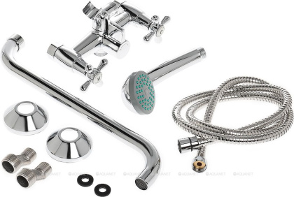 Смеситель для ванны/душа OneLife P03-221cr полимерный с душ.набором Смеситель для ванны/душа OneLife P03-221cr полимерный с душ.набором