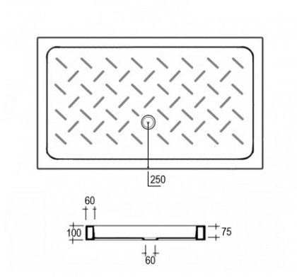 Душевой поддон RGW Ceramics 80x140 CR-148