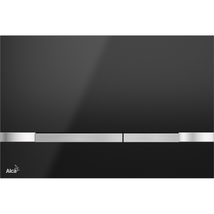 Кнопка управления для скрытых систем инсталляции, нержавеющая сталь-черный глянец