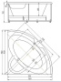 Акриловая ванна Акватек Поларис 155х155 POL2-0000041