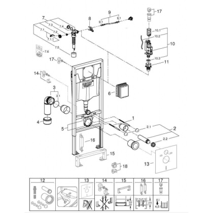 Коллекция Grohe Система инсталляции для унитаза GROHE Rapid SL (1,13 м) (38528001) Коллекция Grohe Система инсталляции для унитаза GROHE Rapid SL (1,13 м) (38528001)