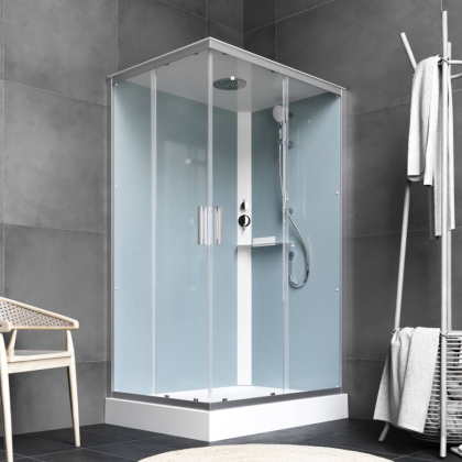 W90C-404-12080MT Gem кабина душевая 120x80, прямоугольная, профиль матовый Хром, стекло прозрачное